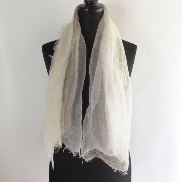 麻100% ぼかし染ラミー薄羽ストール　S