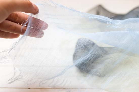 麻100％ ぼかし染ラミー薄羽ストール　mini