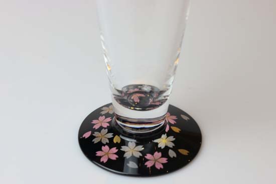 【名入れギフト】ガラス×蒔絵　ペアピルスナーSAKURA 