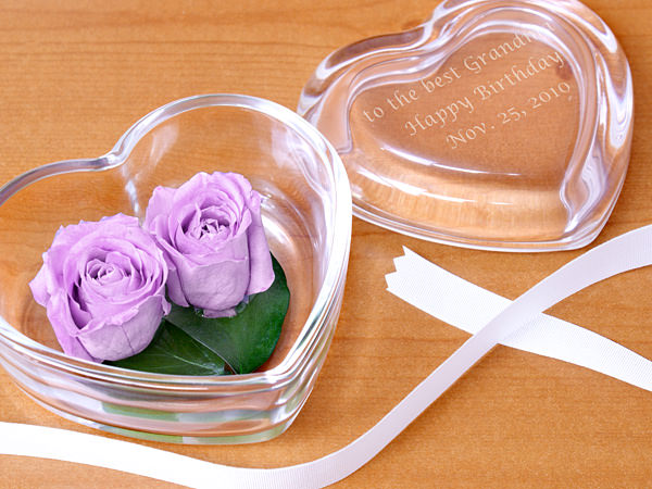 【名入れギフト】プリザーブドフラワー ハート