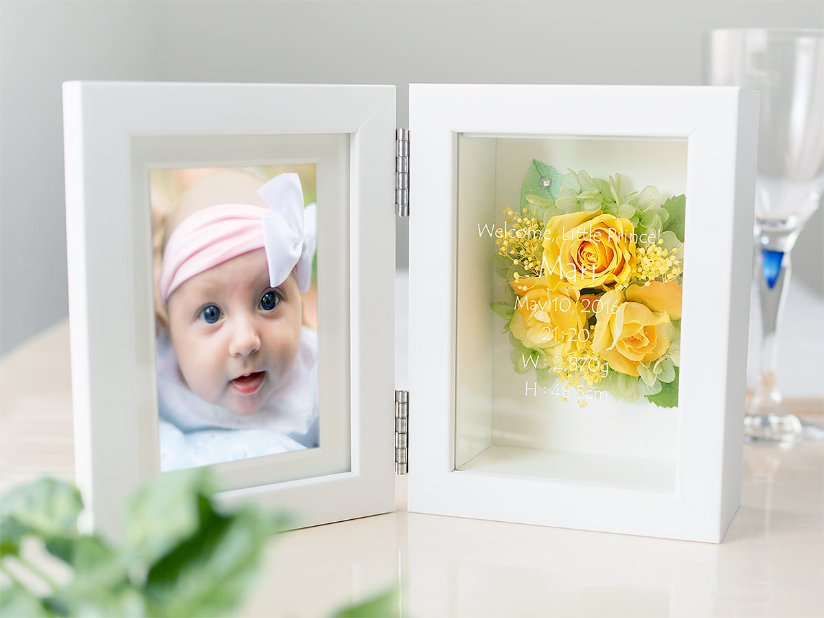 【名入れギフト】プリザーブドフラワー フォトフレーム