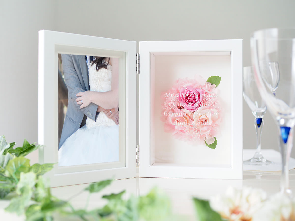 【名入れギフト】プリザーブドフラワー フォトフレーム