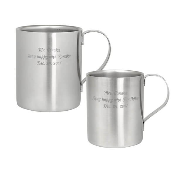 BE-PAL ステンレス マグカップ 2個セット 名入れギフト】ペア