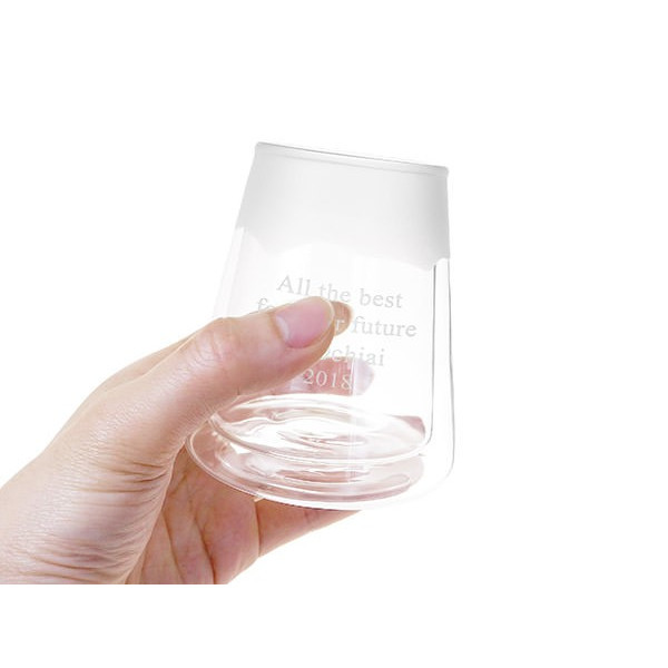 【名入れギフト】ダブルウォール 富士山グラス ペア