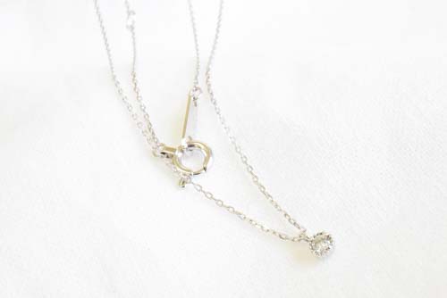 K10WG ダイヤモンドネックレス
