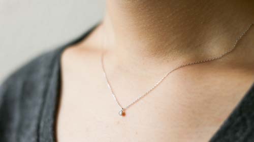 K10WG ダイヤモンドネックレス