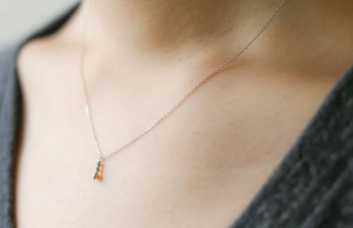 K10WG  ダイヤモンド(3pcs)ネックレス