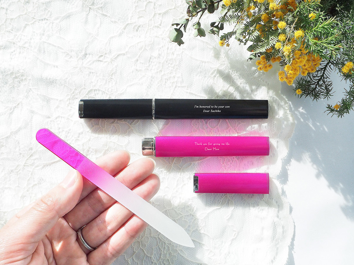 ガラスネイルファイル【名前が入るマイ爪磨き】