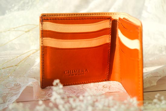 イタリアンレザー二つ折り財布　(お札&カード)