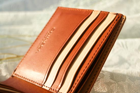 イタリアンレザー二つ折り財布　(お札&カード)