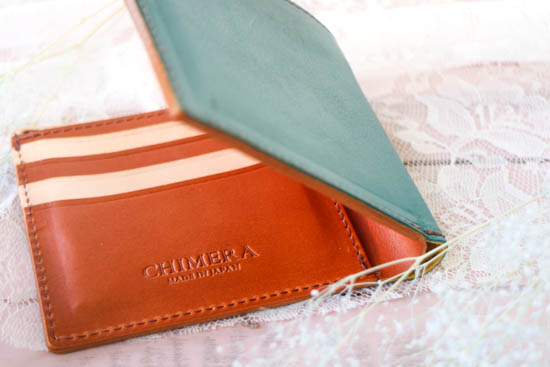 イタリアンレザー二つ折り財布　(お札&カード)