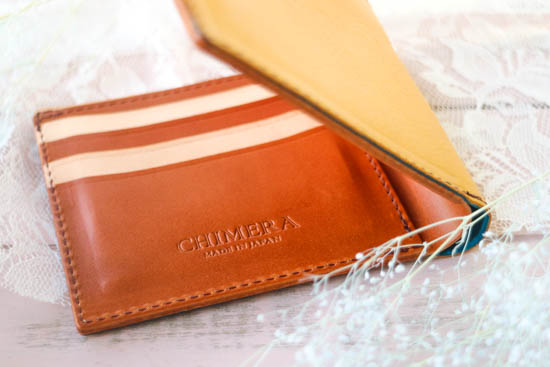 イタリアンレザー二つ折り財布　(お札&カード)