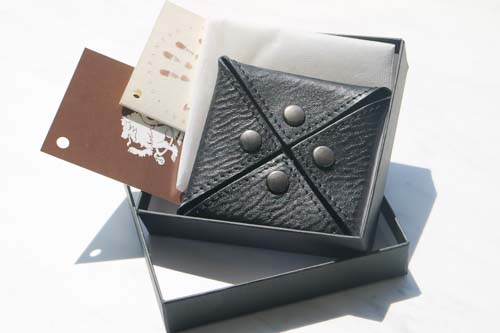 スクエアコインケース-ブラック