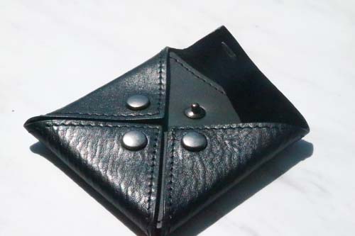 スクエアコインケース-ブラック