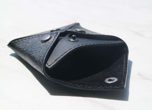 スクエアコインケース-ブラック