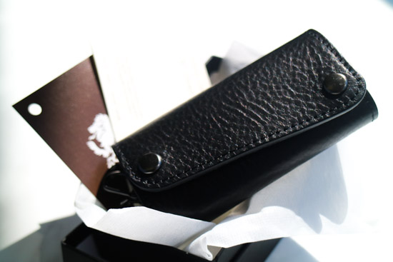 イタリアンレザーキーケース-ブラック