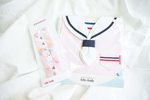 【スタイ(よだれかけ)】女の子マリンセット