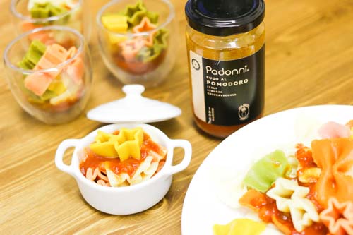 蝶とハートのこだわりパスタ麺［スリーブタイプ］