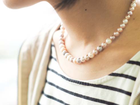 マルチパールのネックレス