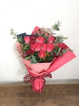バラ花束ダークピンクMスタンダード