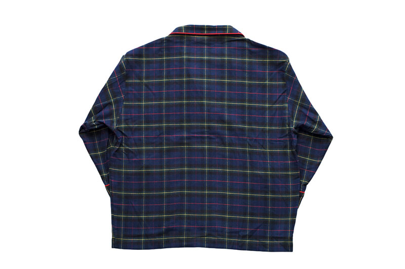 MARINA PAJAMA SHIRT & PANT SET -FLANNEL PLAID NAVY