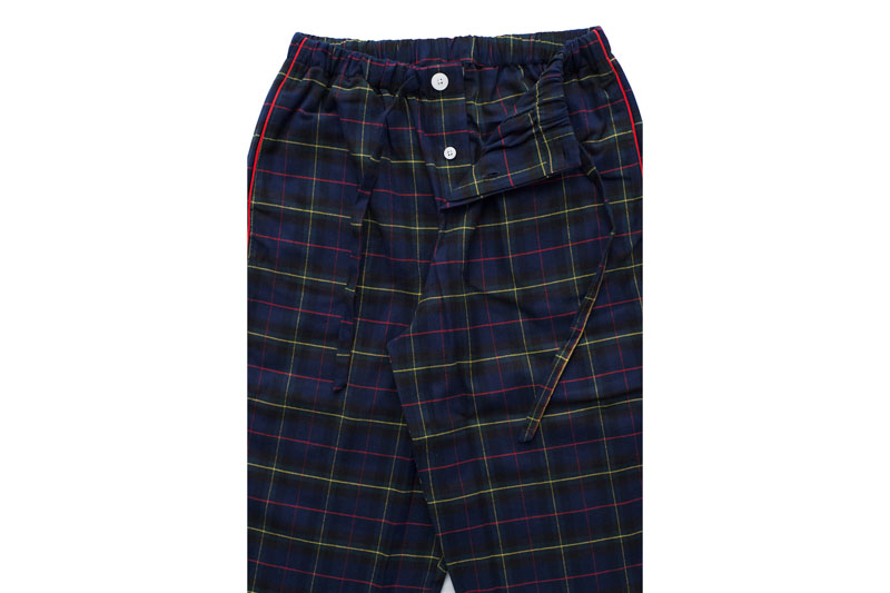 MARINA PAJAMA SHIRT & PANT SET -FLANNEL PLAID NAVY