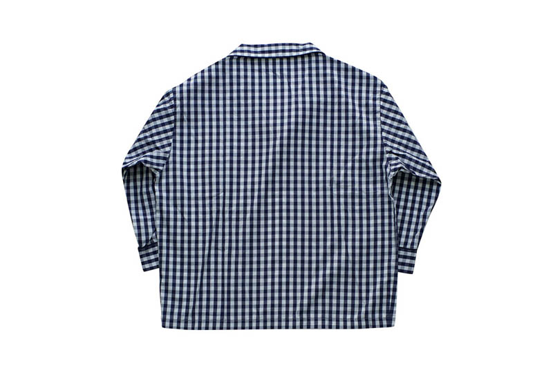 MARINA PAJAMA SHIRT & PANT SET -LARGE GINGHAM NAVY