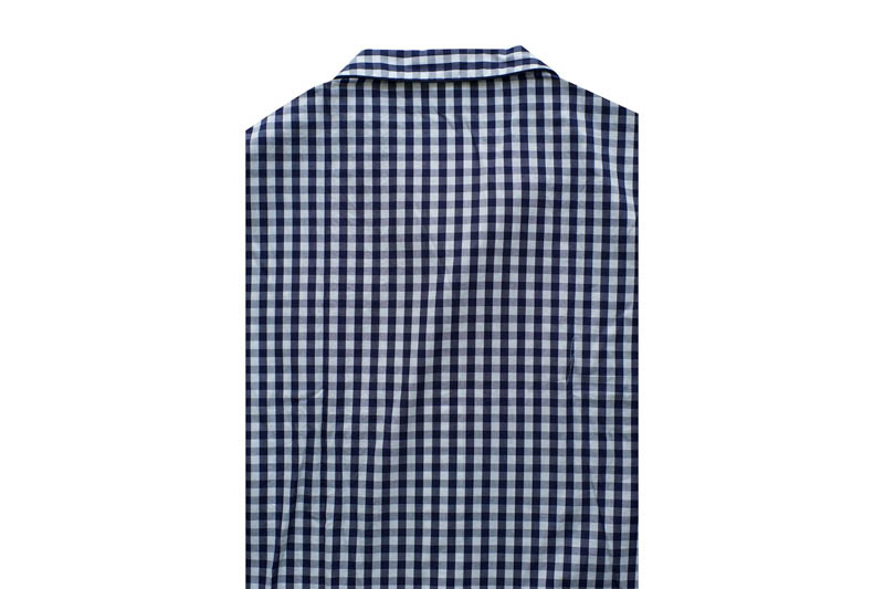 MARINA PAJAMA SHIRT & PANT SET -LARGE GINGHAM NAVY