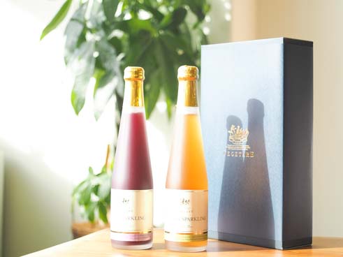 巨峰スパークリング＆ナイアガラスパークリング(ハーフボトル)赤白２本セット［化粧箱入り］