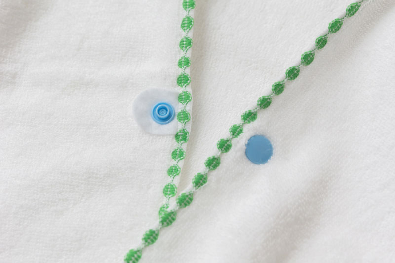 おくるみバスタオルポンチョ・よだれかけ(きりん)　男の子用