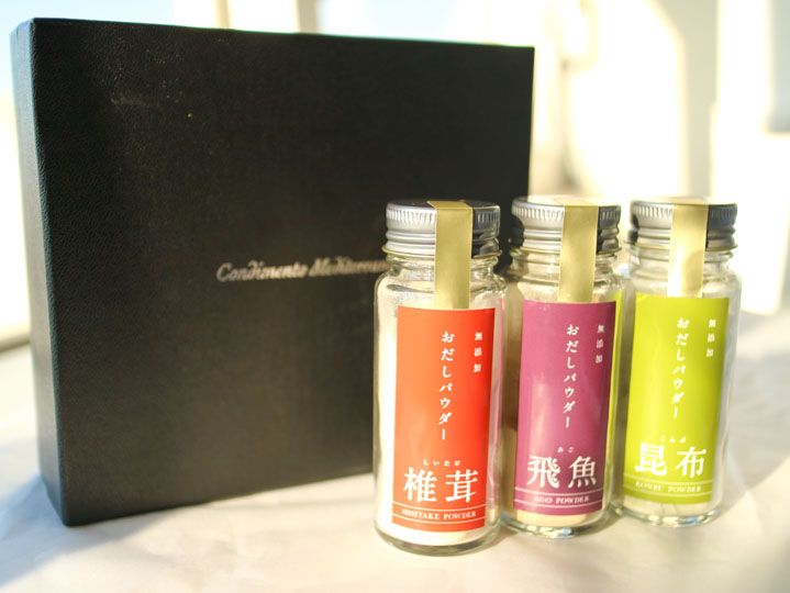 おだしパウダー・3本セット(昆布・飛魚・椎茸)