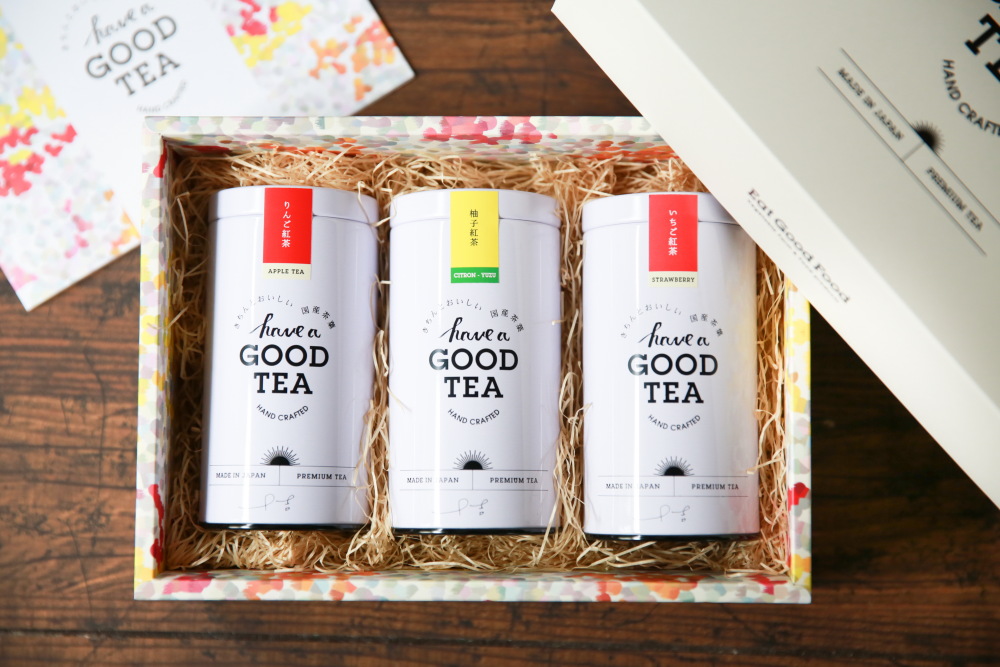 国産紅茶　フレーバーティー3缶セット