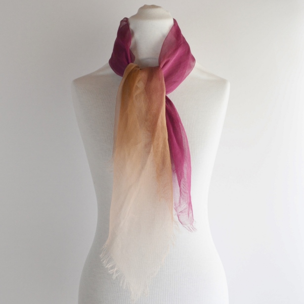 【harukii】日本製 麻100％ぼかし染ラミー薄羽ストール2019 Mini