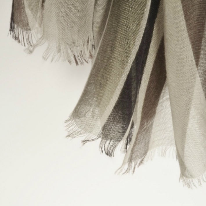 ランダムストライプ・シルクカシミヤストール　Mini
