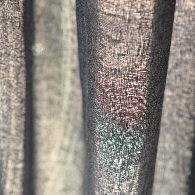 シルクカシミヤ大柄ペイズリージャカードストール　ブラック