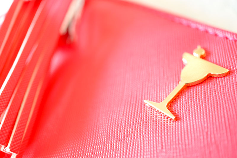 Sailors’ Delight Pink Leather Clutch