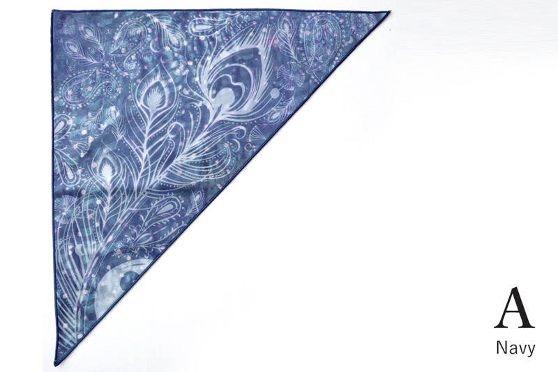 アイウェアが拭けるハンカチ peacock - 三角