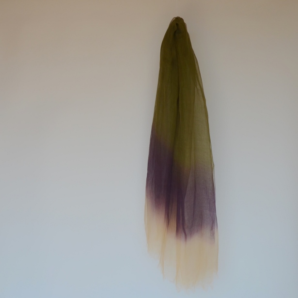 【harukii】日本製 麻100％ぼかし染ラミー薄羽ストール2019 Ｌ