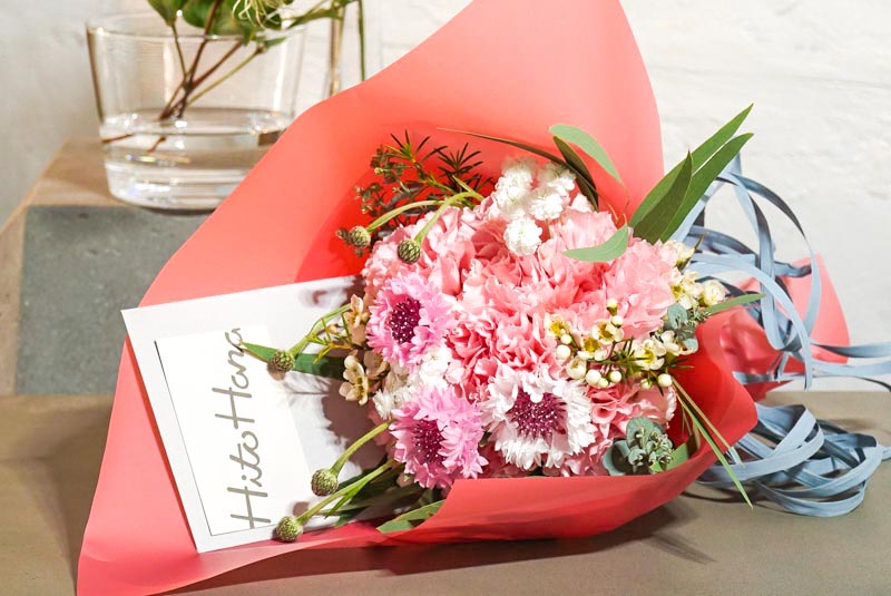 送料無料！カーネーション 花束ピンク SS ナチュラルブーケ