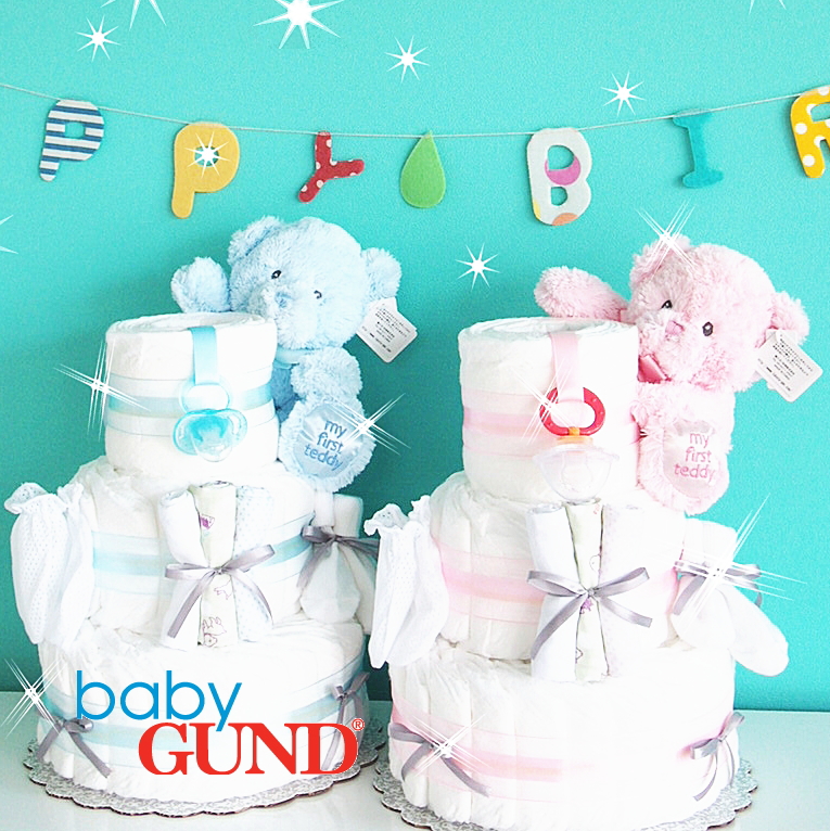 3段マイファーストテディ おむつケーキ