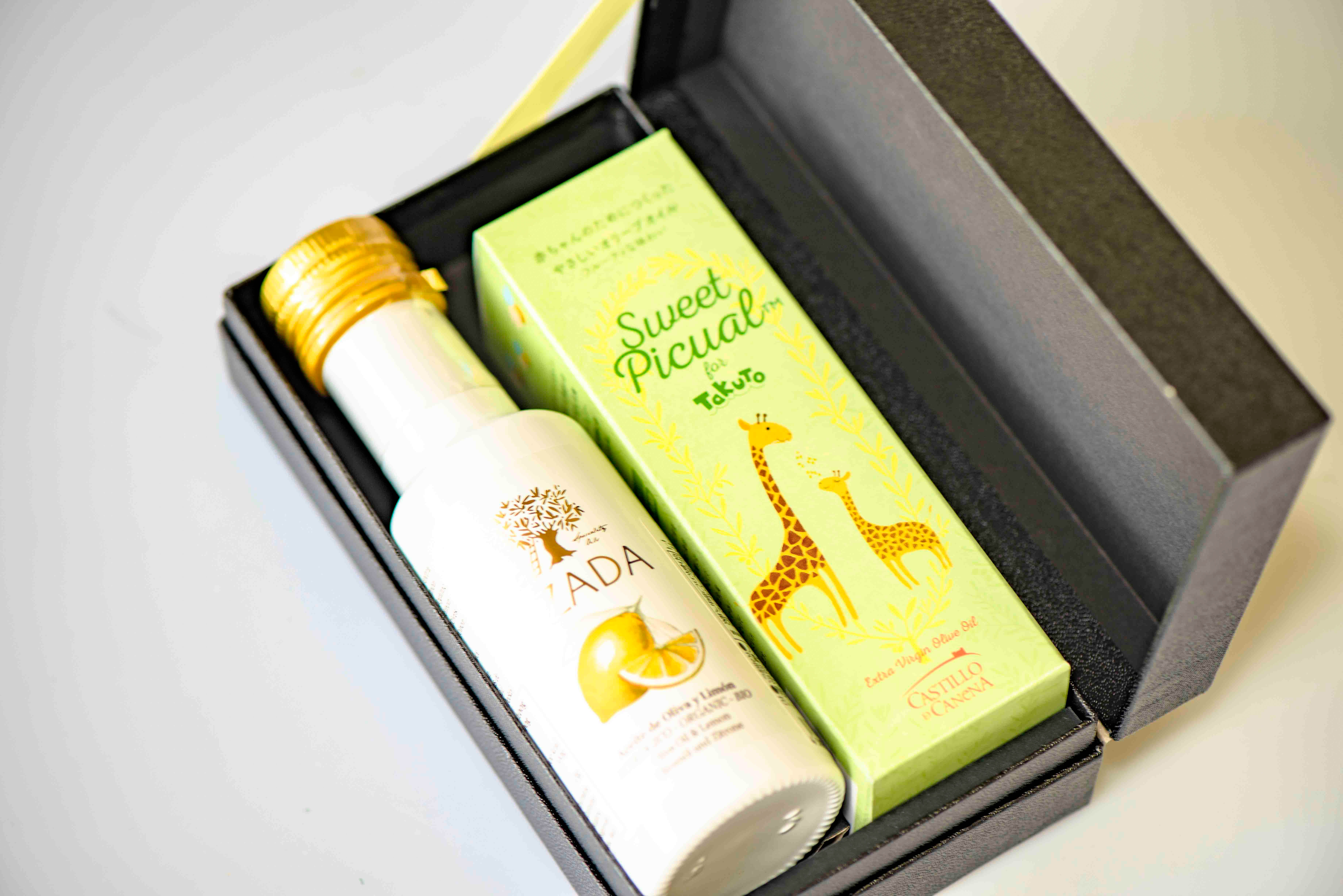 乳幼児用オリーブオイル（スウィートピクアル）、EUオーガニック　エキストラヴァージンオリーブオイル（レモン）　2本　ギフトセット