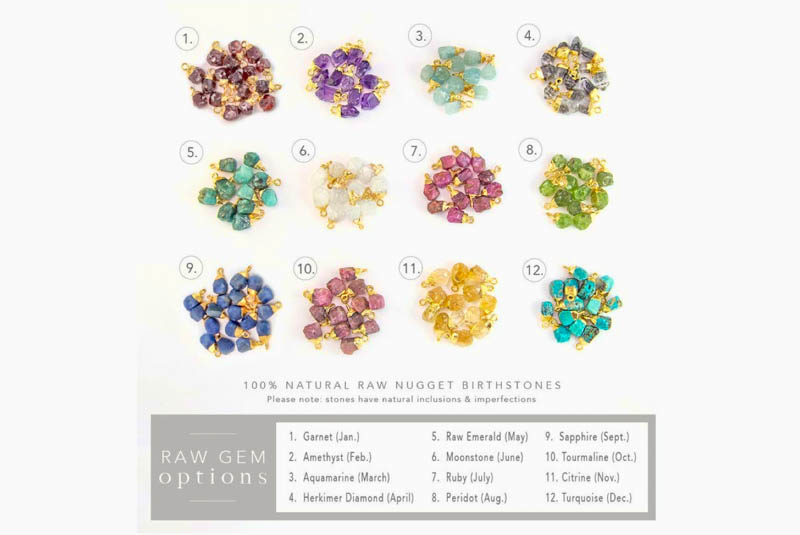 誕生石チェーンピアス