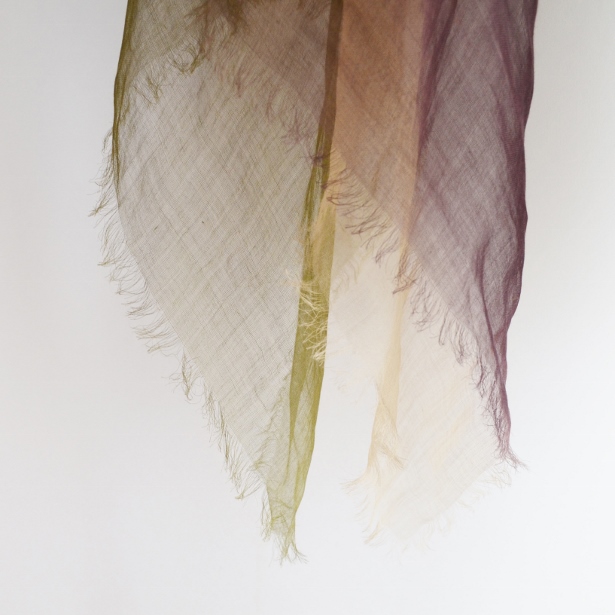 【harukii】日本製 麻100％ぼかし染ラミー薄羽ストール2019 S
