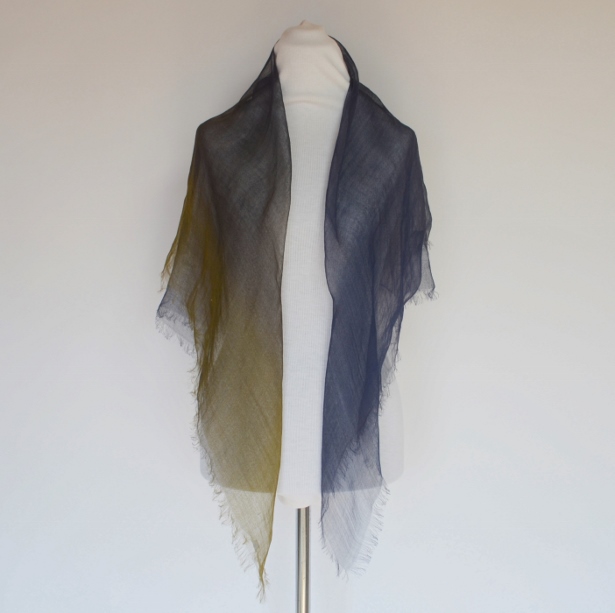 【harukii】日本製 麻100％ぼかし染ラミー薄羽ストール2019 S