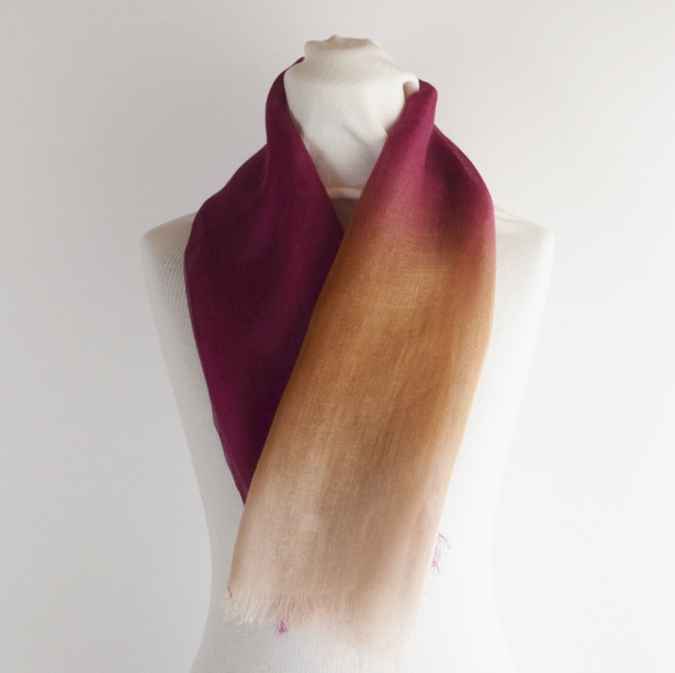 【harukii】日本製 麻100％ぼかし染ラミー薄羽ストール2019 S