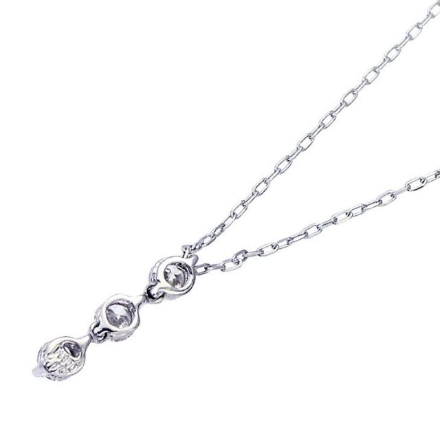ダイヤモンド 0.1ct トリロジー ネックレス プラチナ Pt900 ララクリスティー
