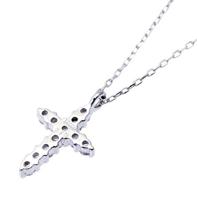 ダイヤモンド 0.1ct スター クロス ネックレス プラチナ Pt900 ララクリスティー