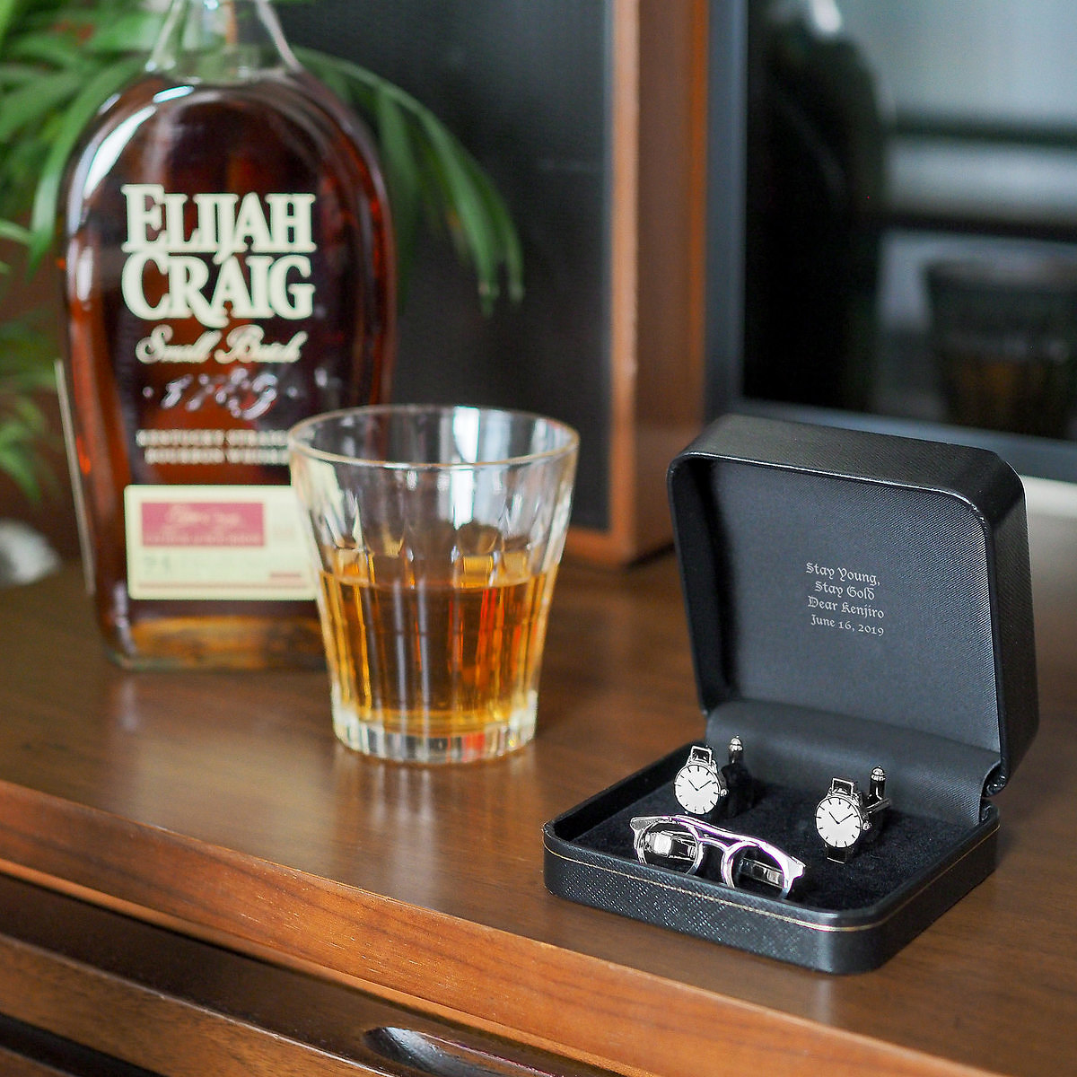 タイピン＆カフスセット  メガネと腕時計