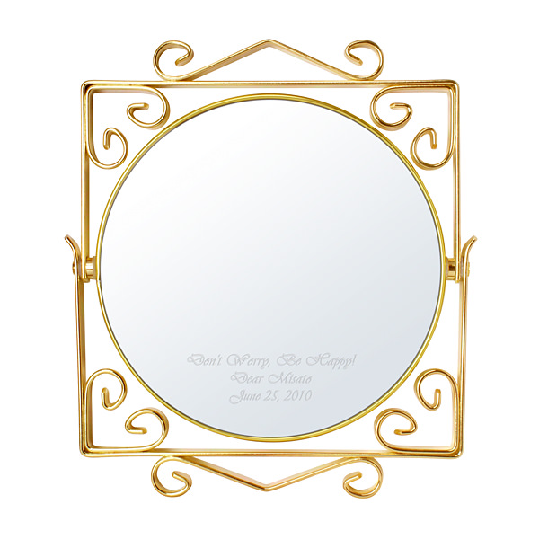 【名前やメッセージが入る！】クロッサス アイアンミラー S