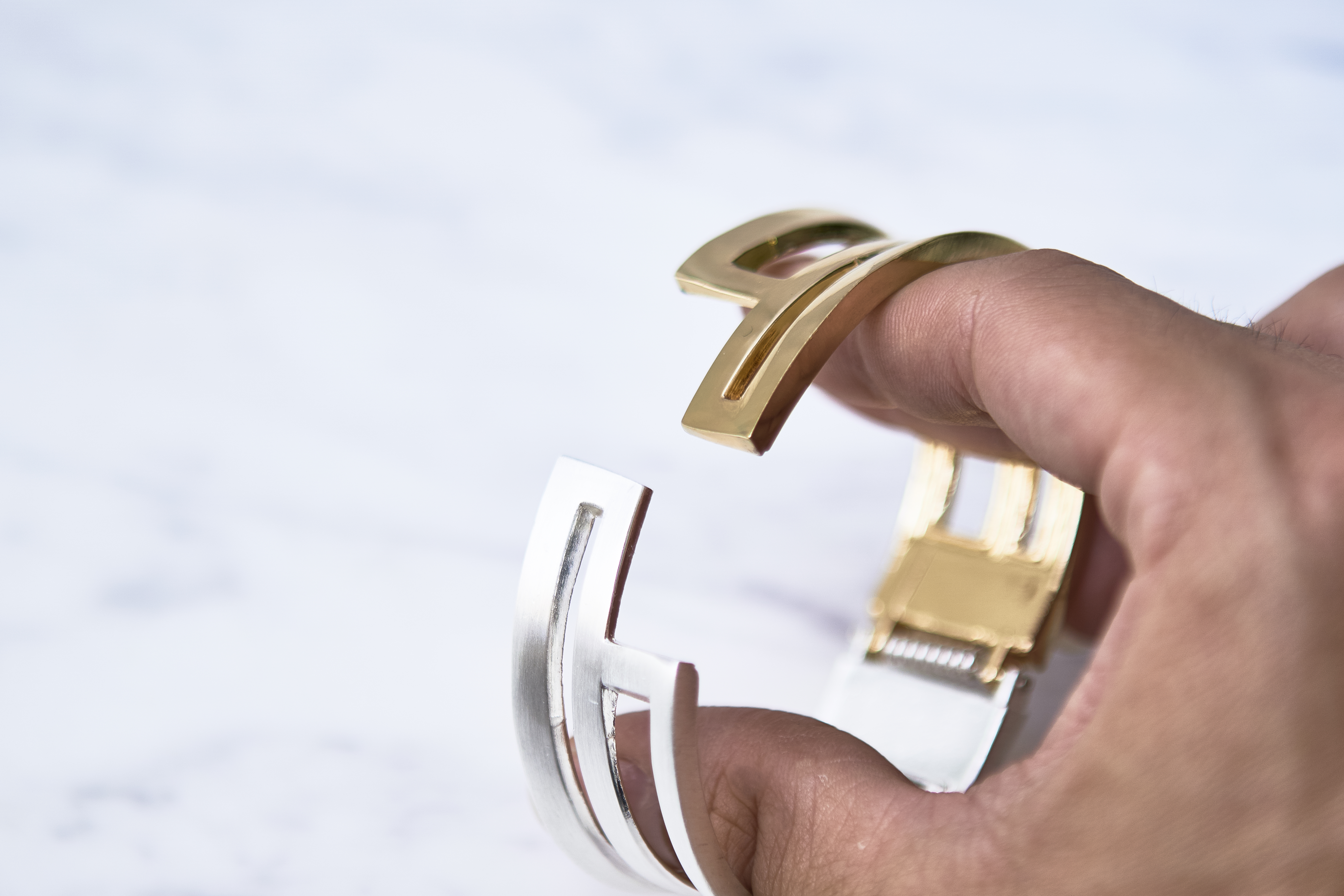 ゴールド×シルバー バングル DB1515B